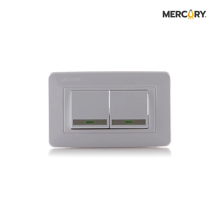 Interruptor doble conmutable Mercury blanco 118Z 02 ETI09 3