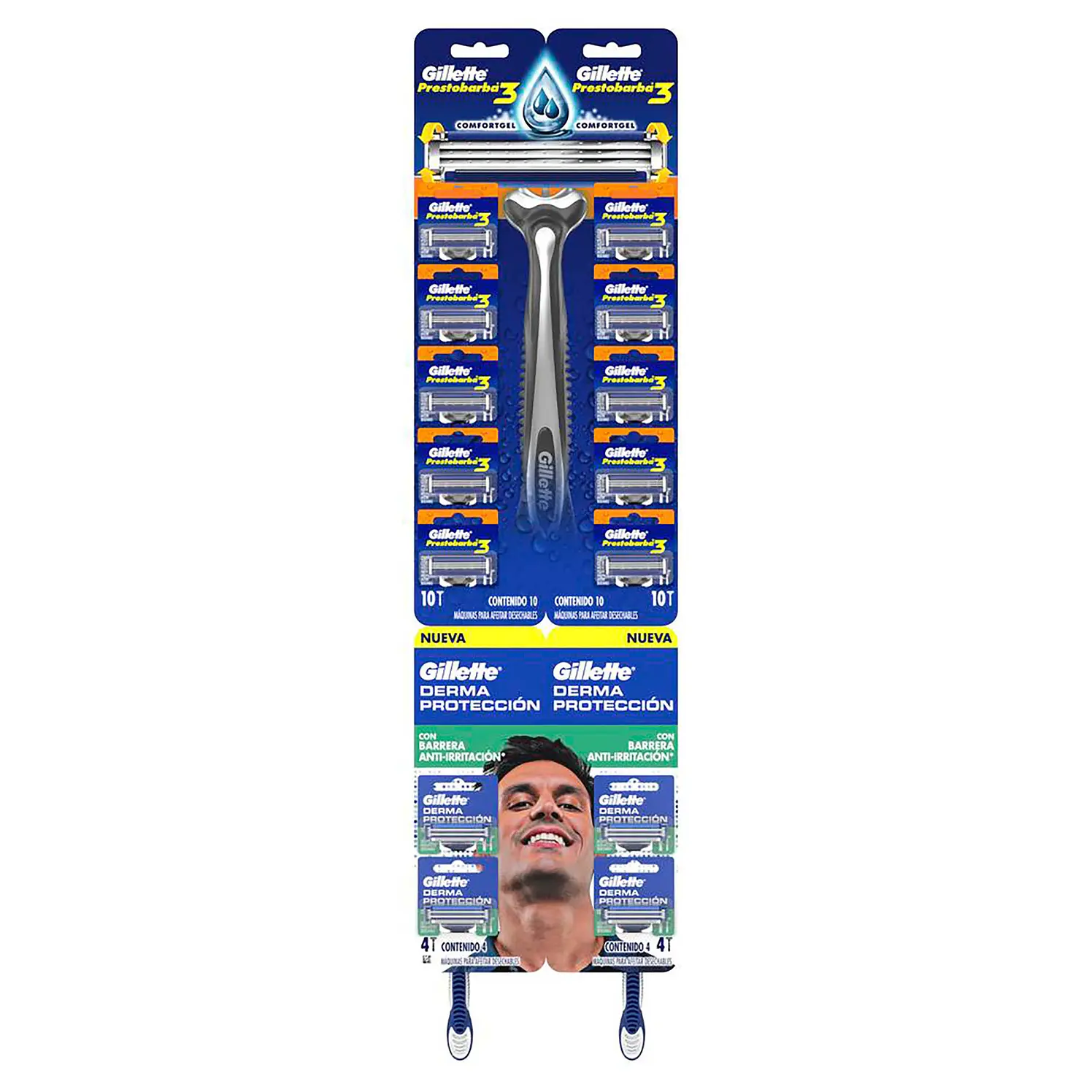 Maquina de afeitar Prestrobarba 3x10 4 Gillette 1