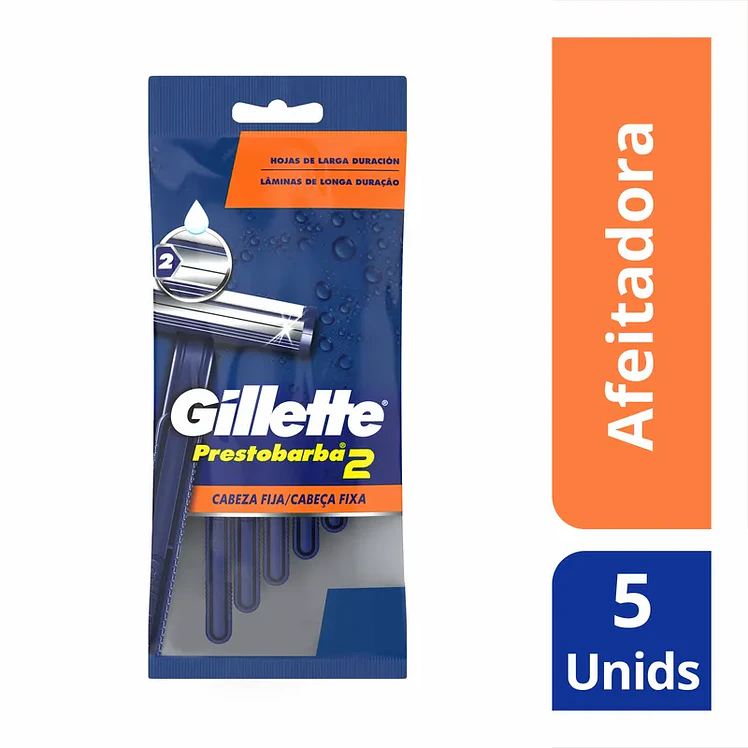 Máquina de Afeitar Gillette Prestobarba 2 x 5und