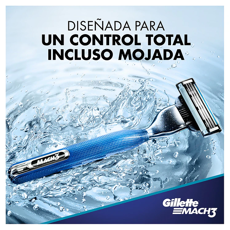 Maquina Gillette Mach3 Aquagrip 1 und 5