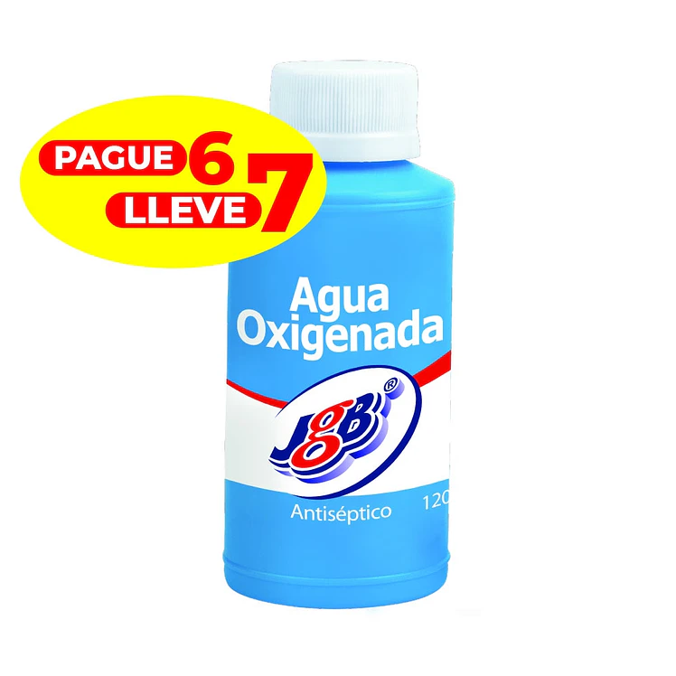 Agua Oxigenada JGB x 120 ml Pague 6 Lleve 7