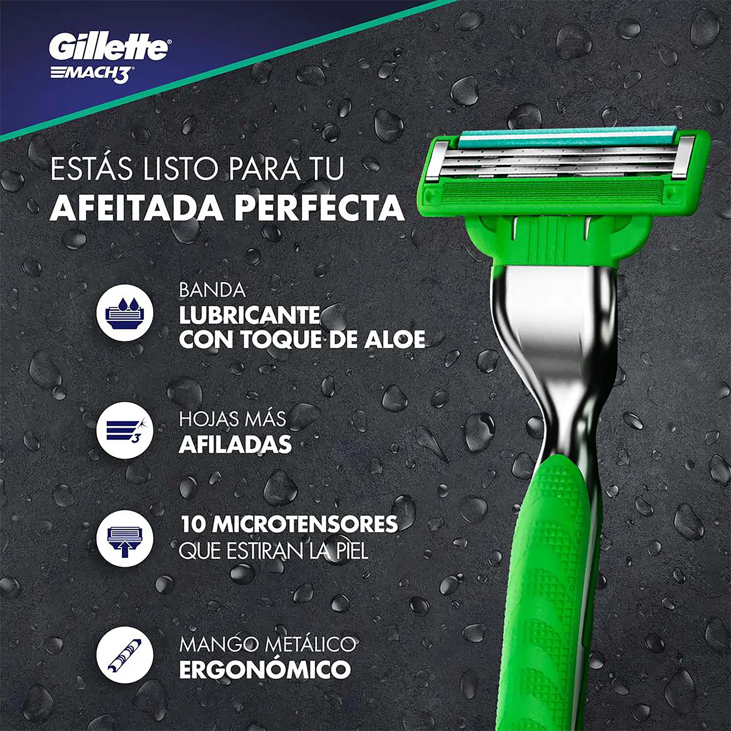 Gillette Mach3 Sensitive Repuestos Para Afeitar 2 und 3