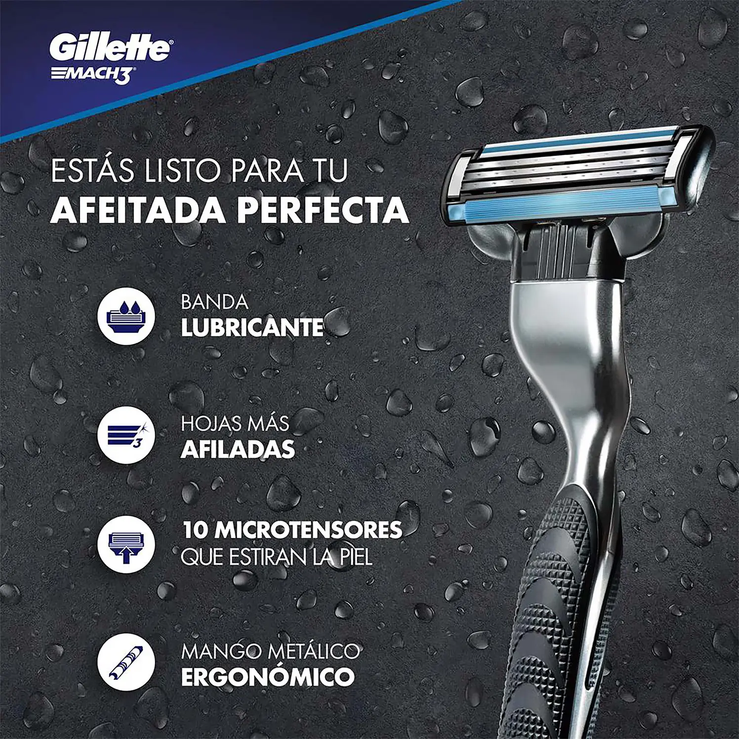 Gillette Mach3 Repuestos Para Afeitar 4 und 3