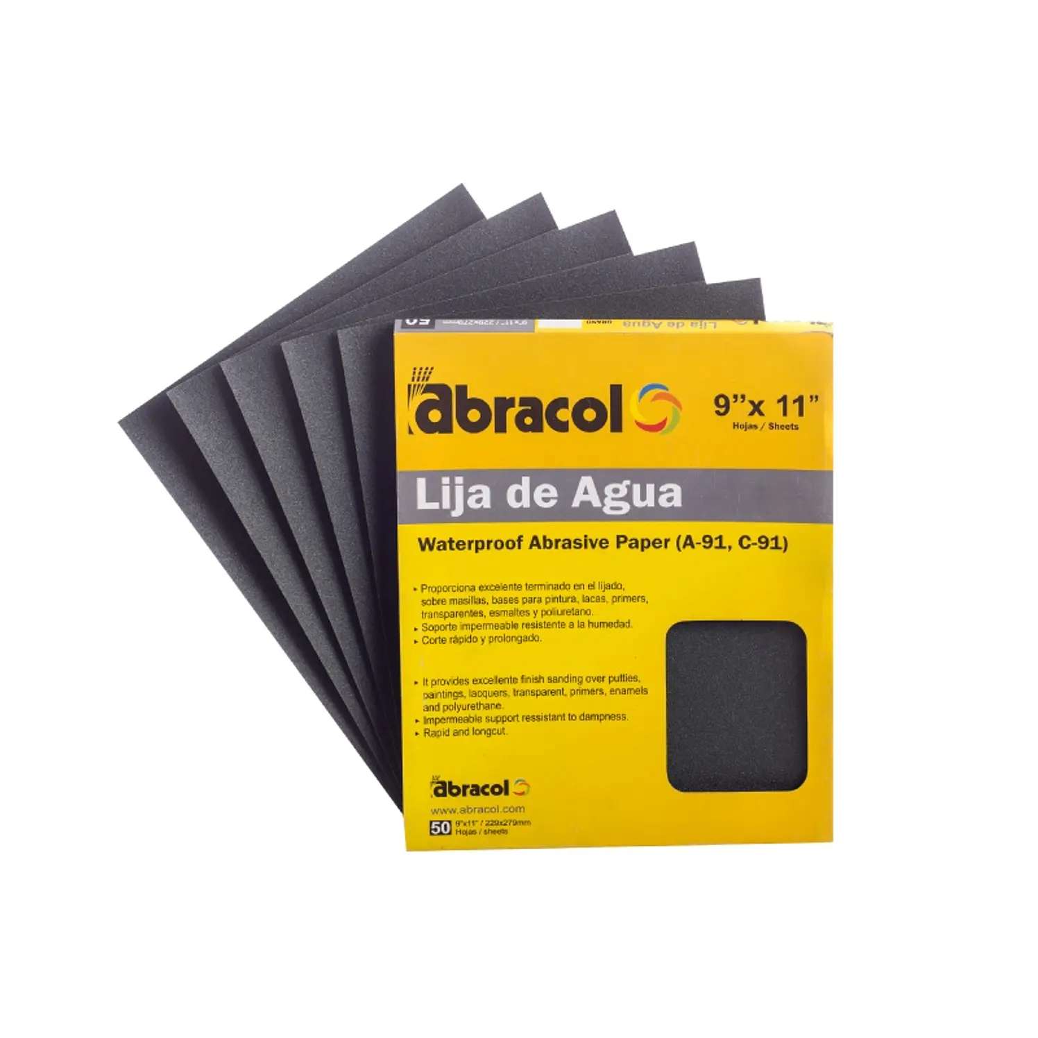 Lija de Agua Abracol #120 De 9X11 50und