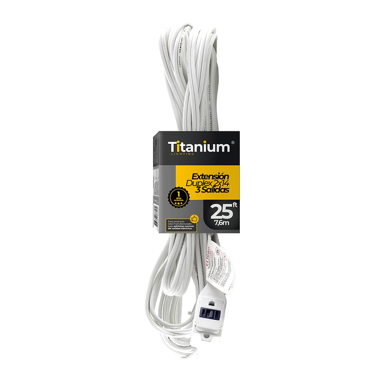 Extensión duplex 2x14 15ft 4.5 m línea hogar ECA42