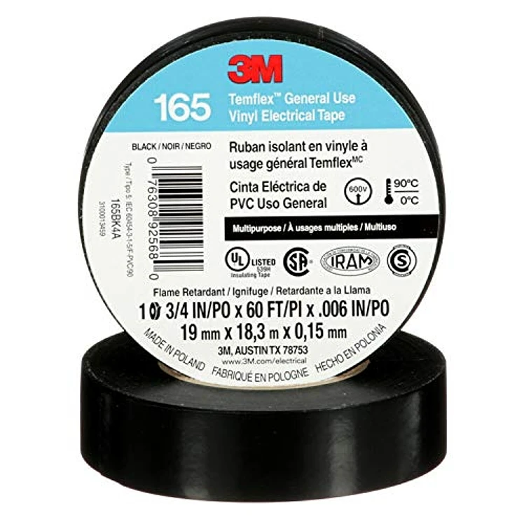 Cinta Aisladora 3M 19 mm x 10 m Negra