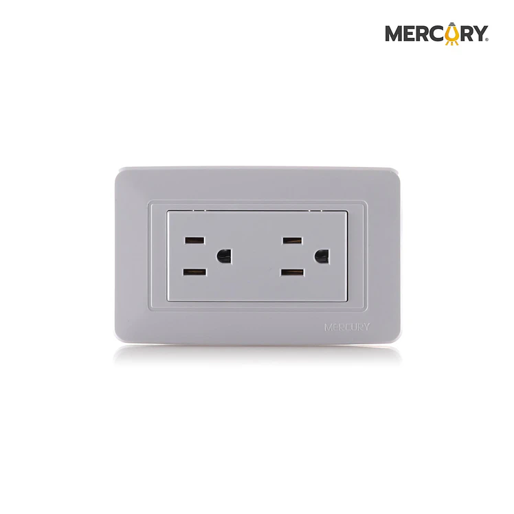 Toma doble polo tierra Mercury blanco 118Z 06 ETI11 1