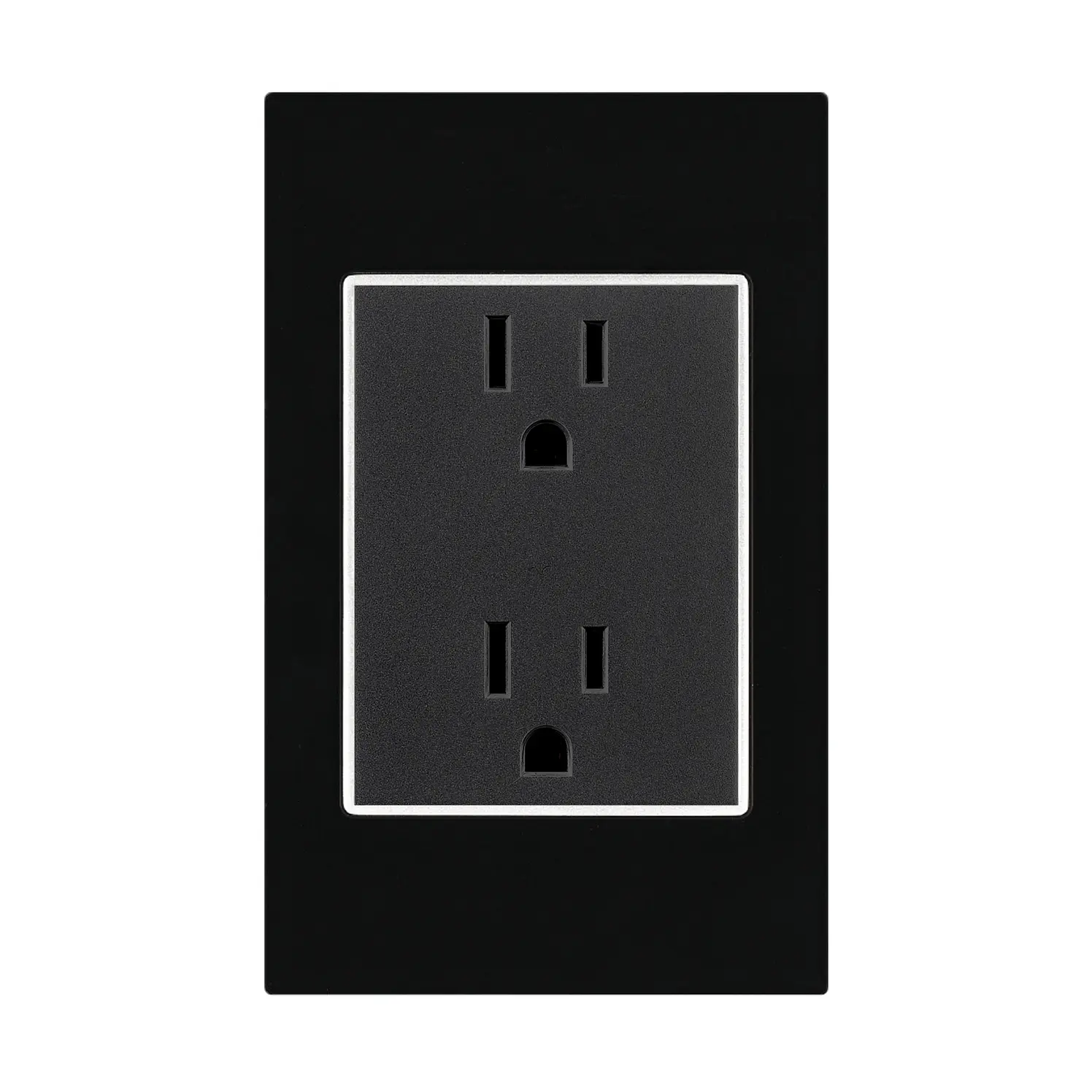 Toma doble polo tierra Mercury Black Mirror ETI55