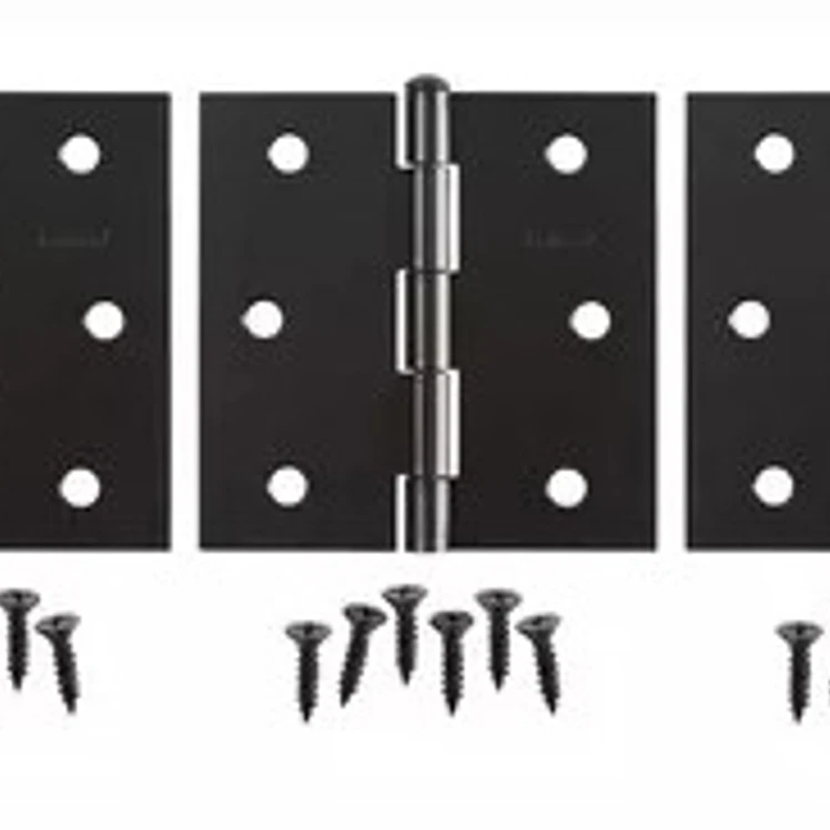 Bisagra Fanal Cabeza Plana Negro Mate Calibre 14 3x3 pulg 5