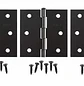 Bisagra Fanal Cabeza Plana Negro Mate Calibre 14 3x3 pulg - Miniatura 5