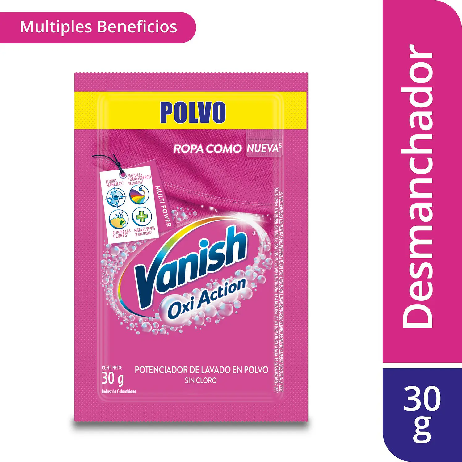Desmanchador Vanish Líquido Rosa Gold Polvo 30 g