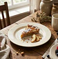 Plato Postre Corona Americana Blanco 18 cm - Miniatura 2