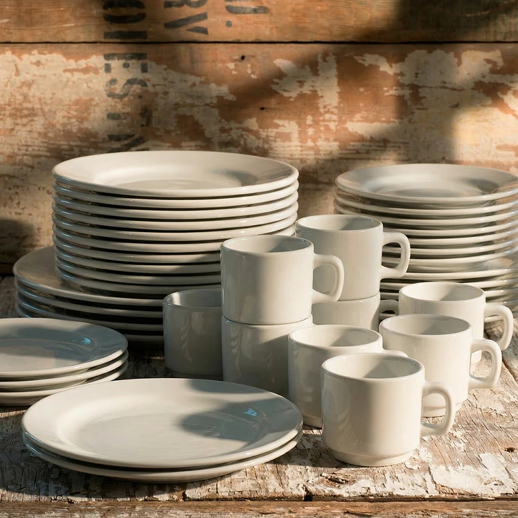 Plato Postre Corona Americana Blanco 18 cm 3