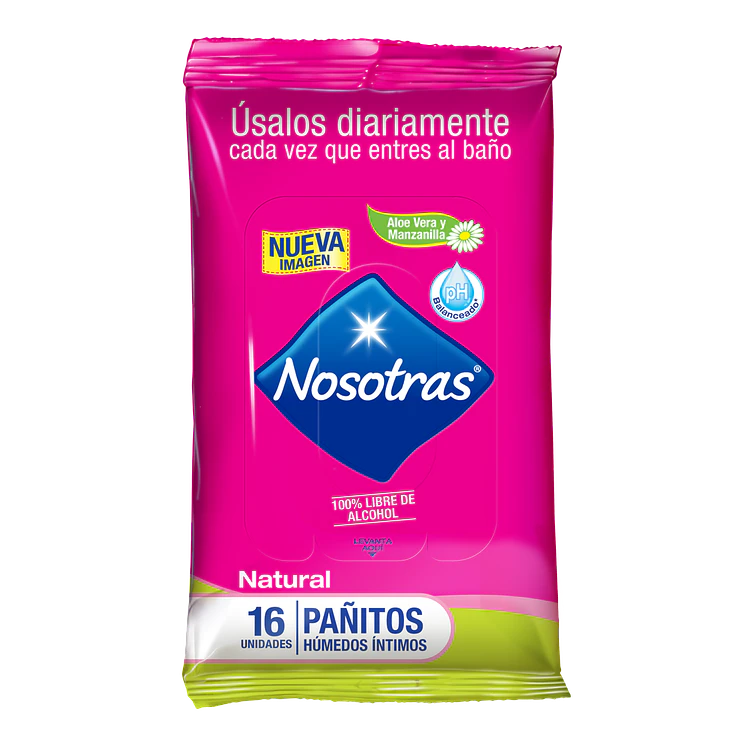 Pañitos Íntimos Nosotras Natural x 16