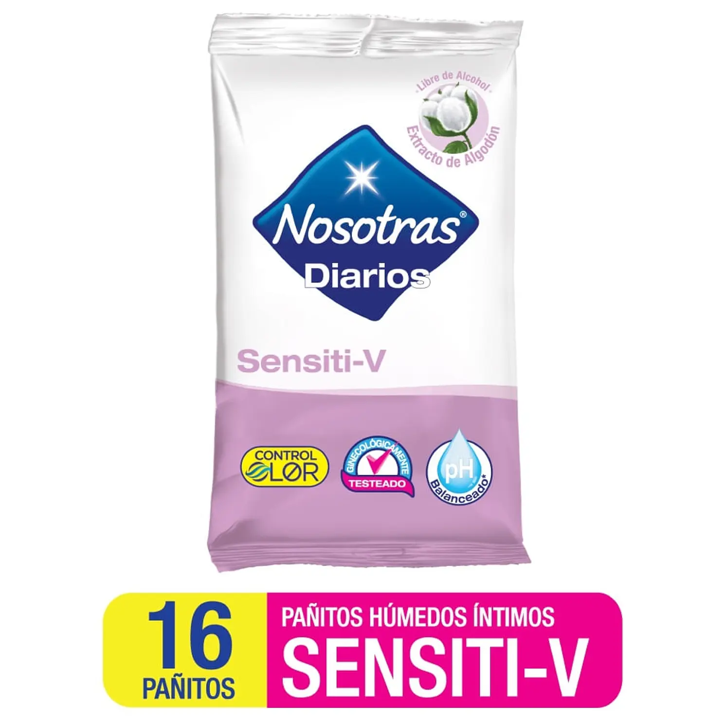 Pañitos Húmedos Nosotras Intimo Sensiti v x 16