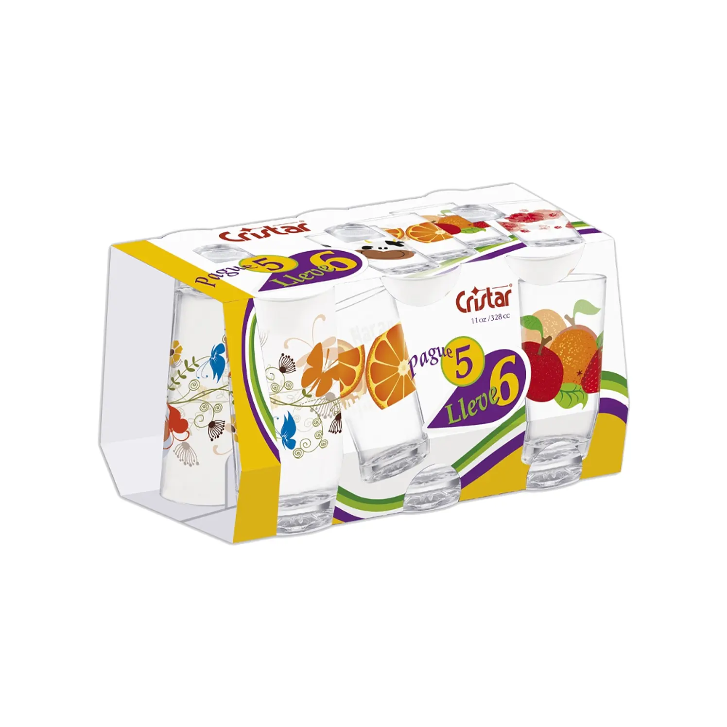 Vaso Herradura Bebidas Canastilla Decorado Pague 5 Lleve 6