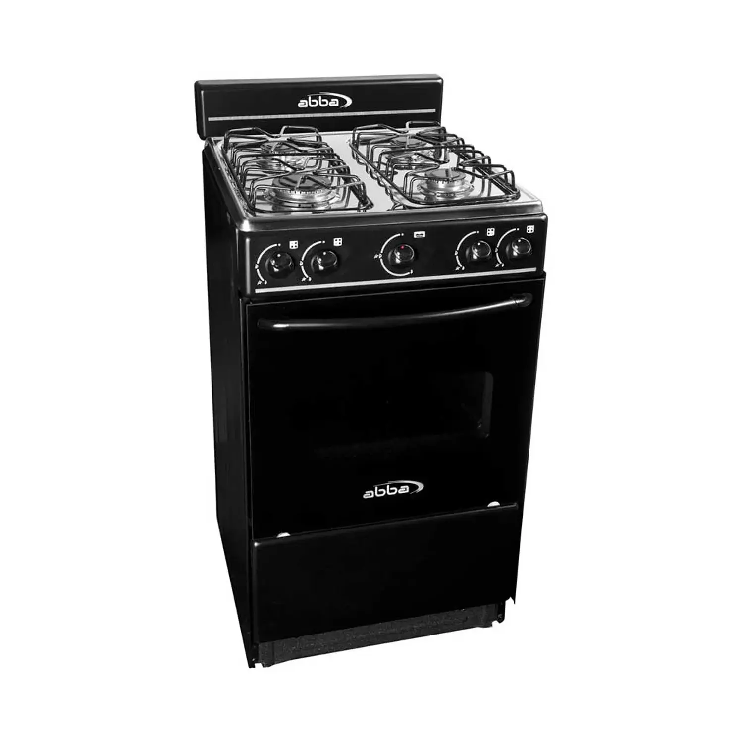 Estufa Piso Abba Horno 4 Puestos Gas Natural AT1013 Negro 2
