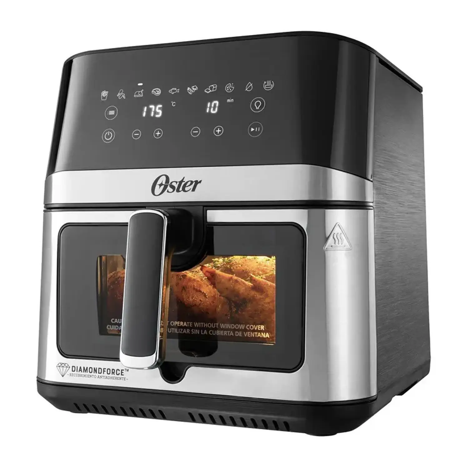 Freidora Aire Oster Diamond Force 7.5L Digital Ventana Negra 2