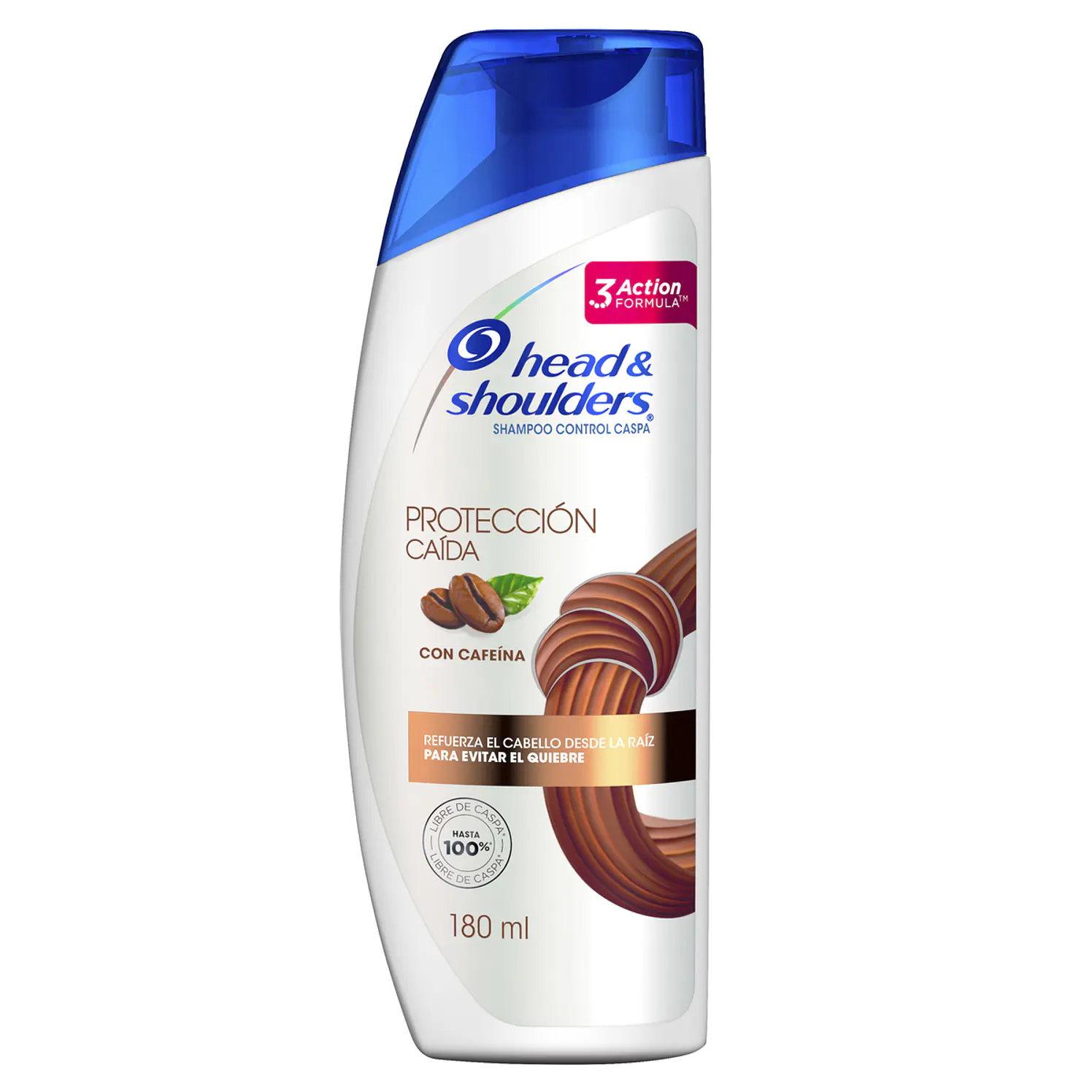Shampoo Head Shoulders Protección Caída Con Cafeína 180 ml 2