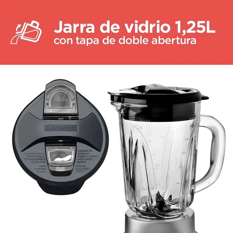 Licuadora Black Decker Digital BL1840MS Plateada 4