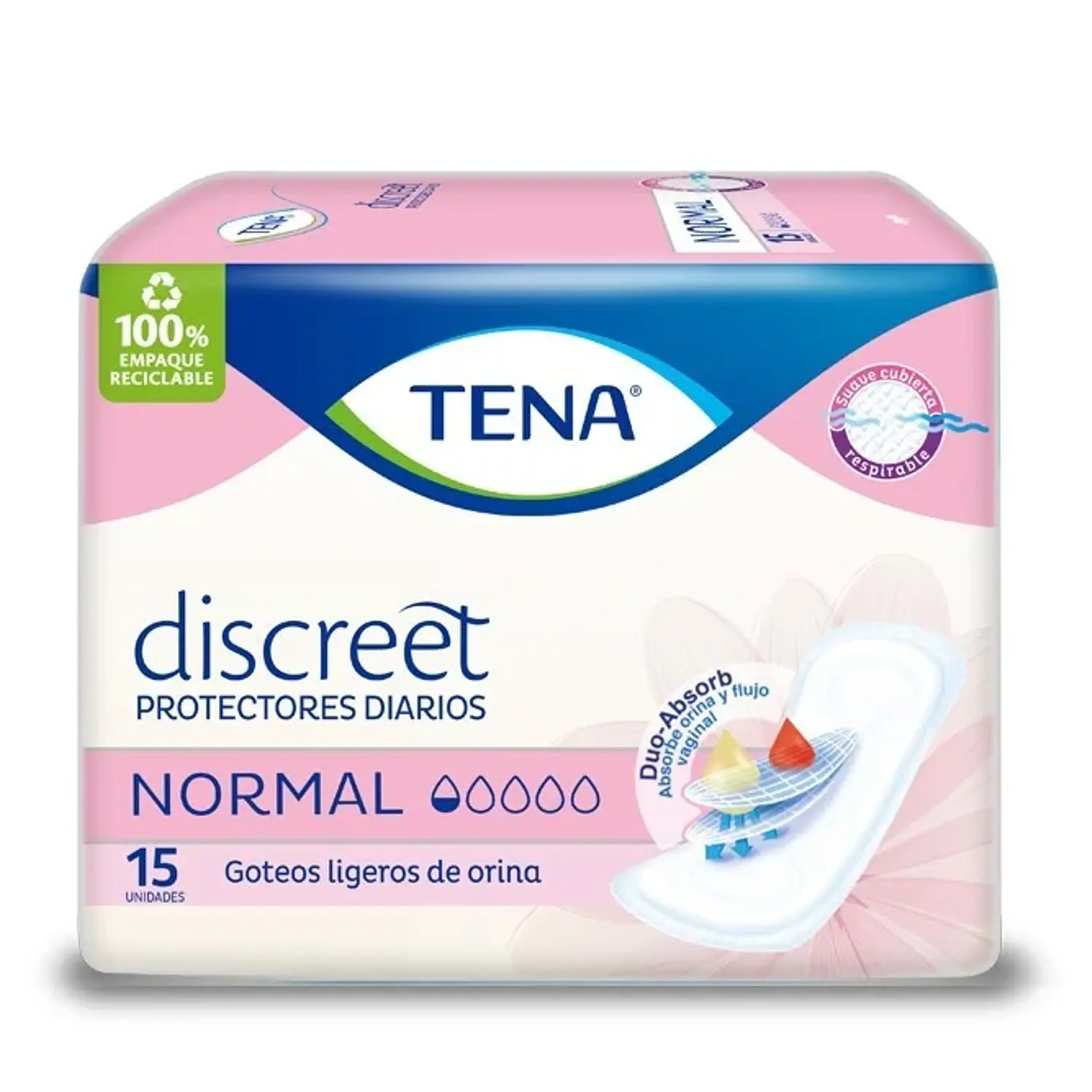 Protector Femenino Tena Discreet Normal x 15 und