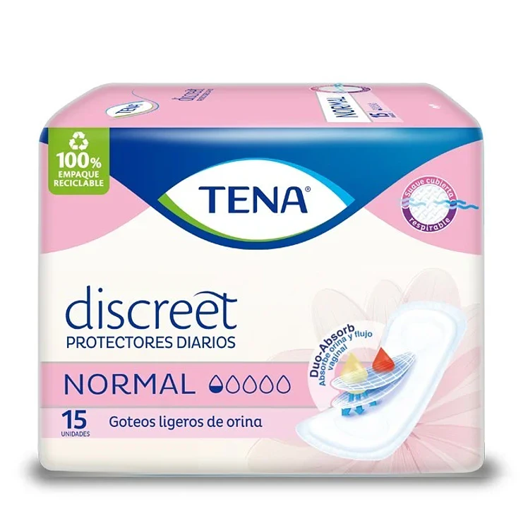 Protector Femenino Tena Discreet Normal x 15 und