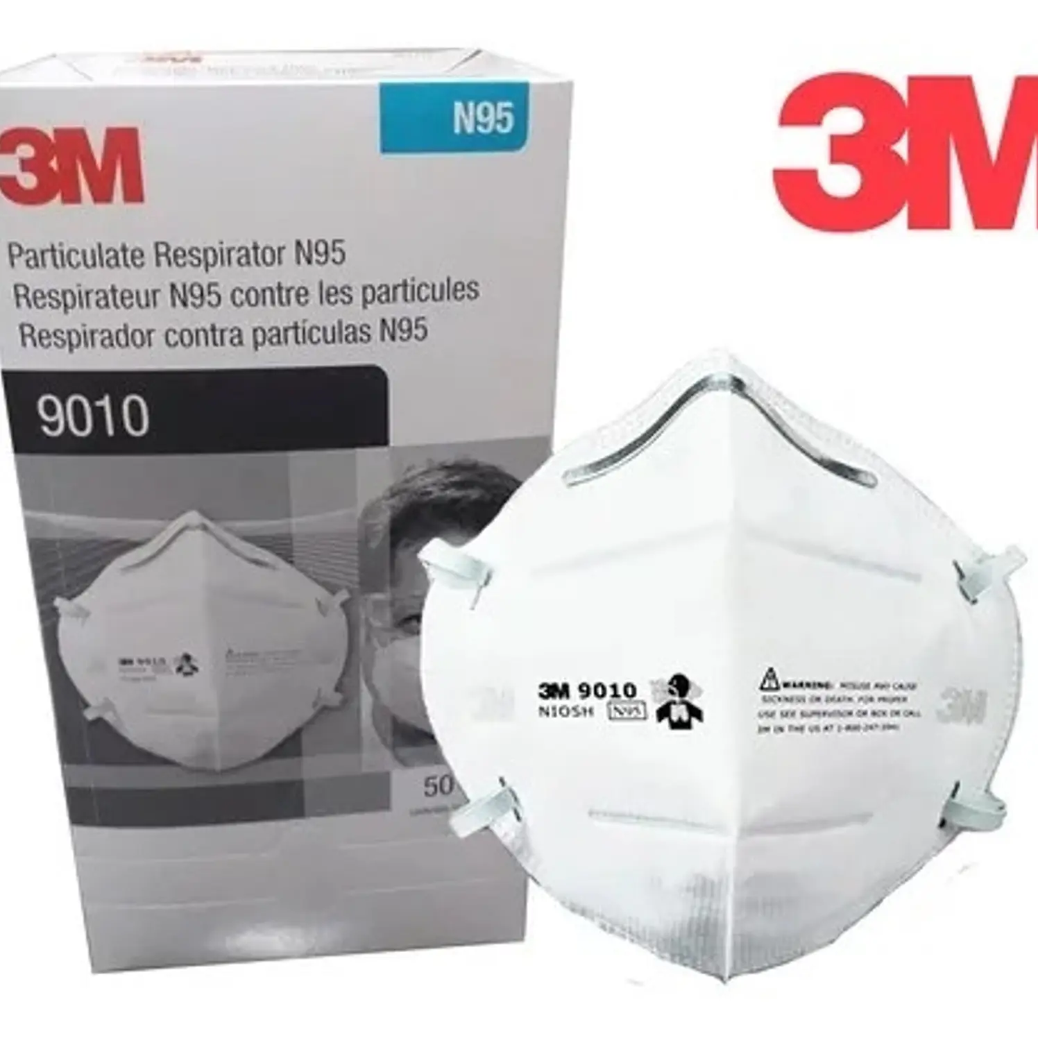 Respirador 9010 3M N95 Blncx50und