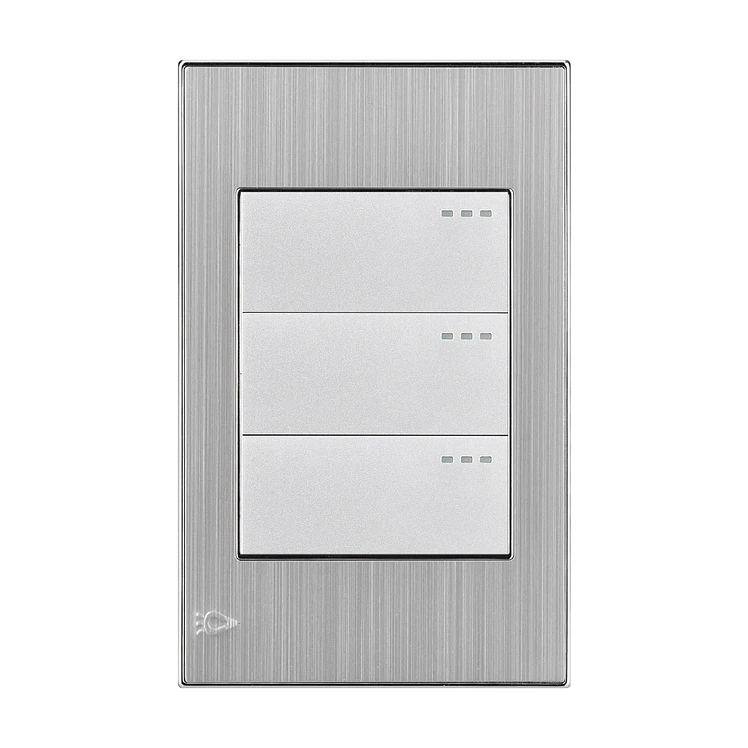 Interruptor triple conmutable Mercury Stainless ETI45