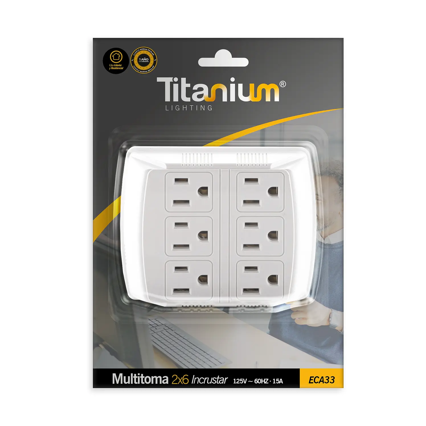 Multitoma 2x6 incrustar eca33 2