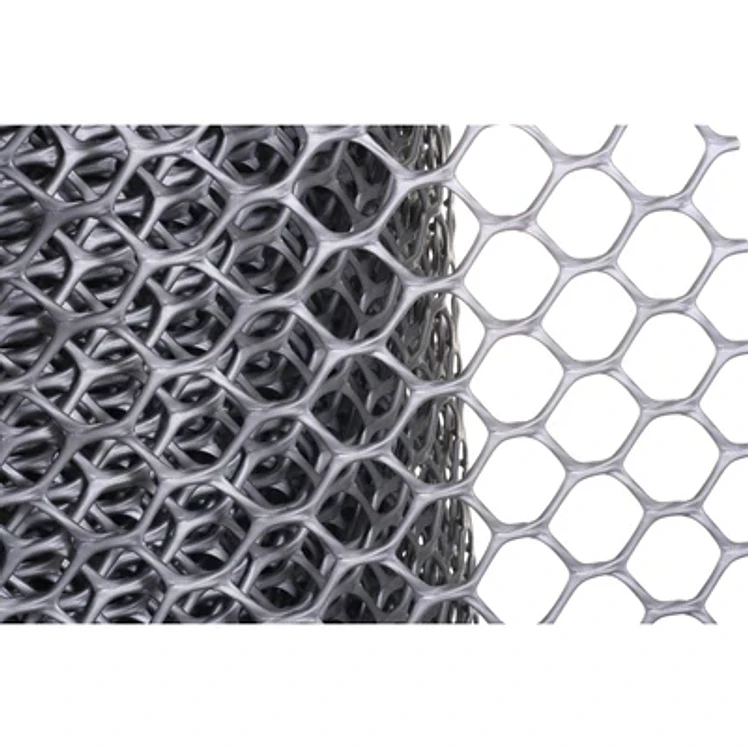 Malla Excala Pollito PEAD 21x21 mm 1.83x30 m Gris UV2