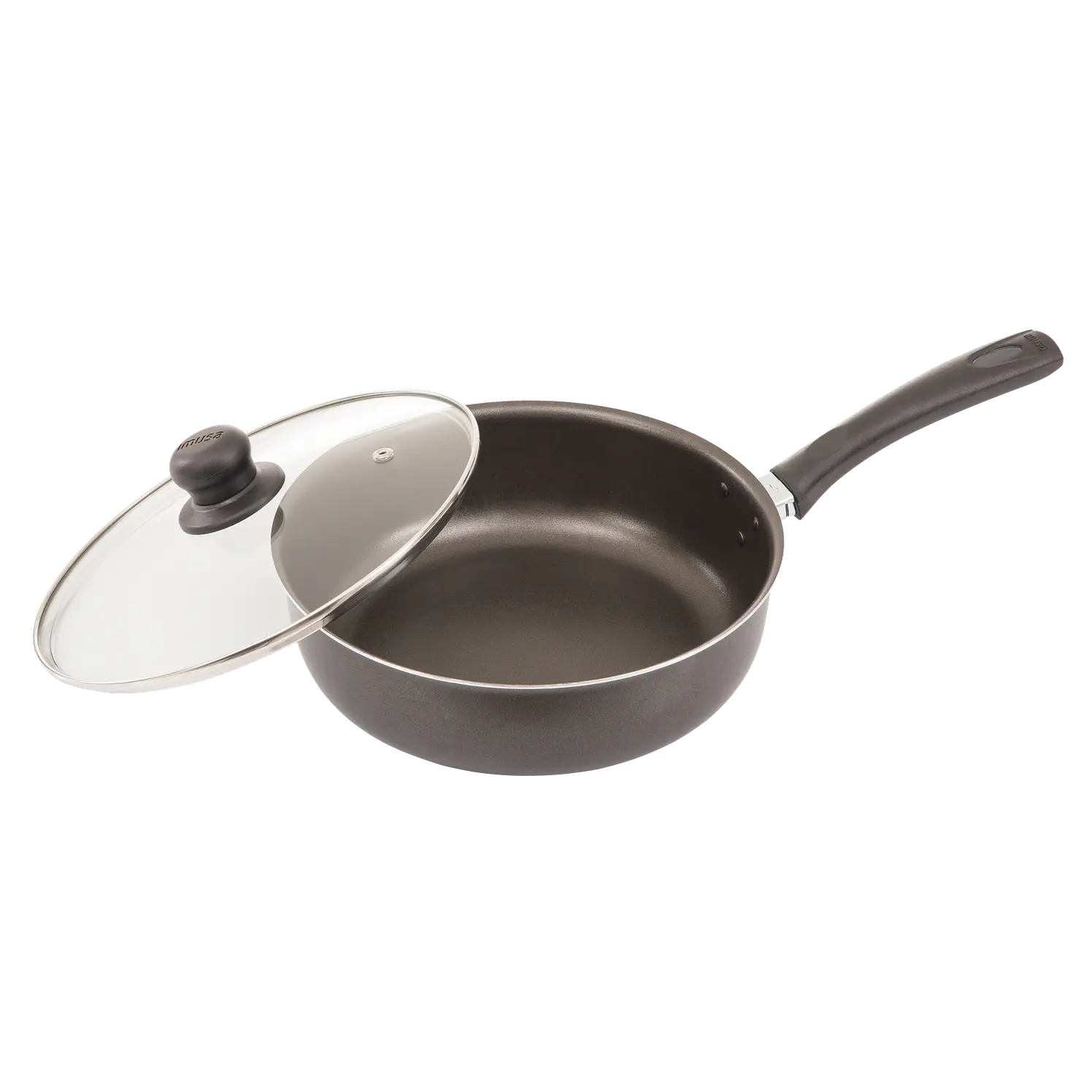 Sartén Jumbo 24 cm IMUSA Antiadherente con Tapa Vidrio Smart