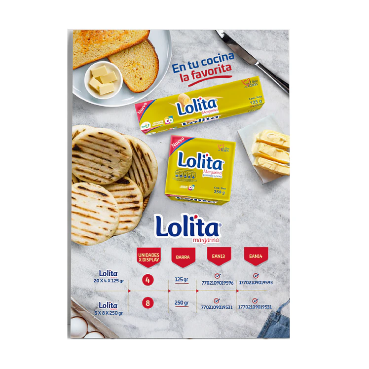 Mantequilla Margarina Lolita 125 g x 4und 2