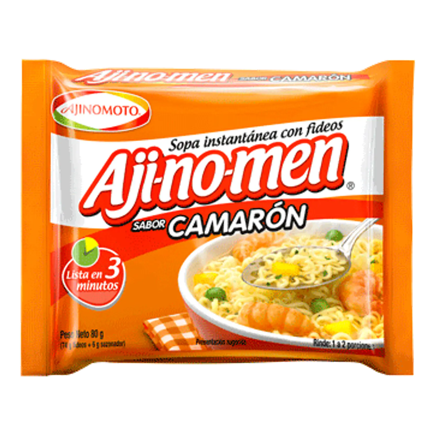 Sopa Ajinomen Instantánea Camarón x 80 g