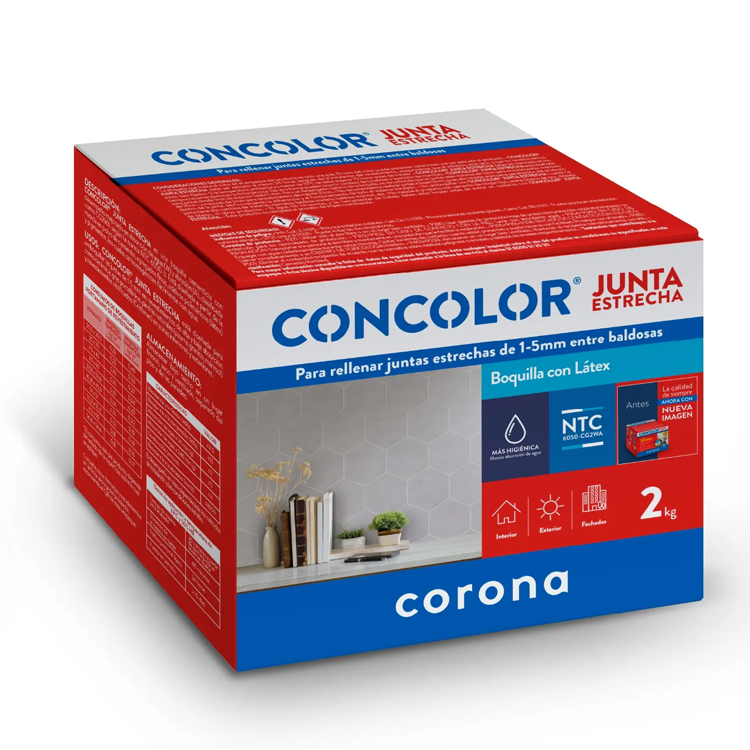 Concolor Junta Estrecha Super Blanco x 2K