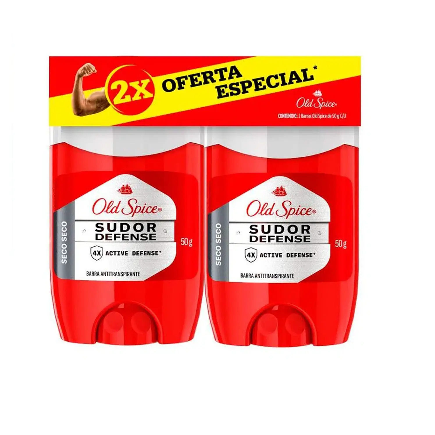 Desodorante Old Spice Sudor Defense Barra 50 g x 2 und 2