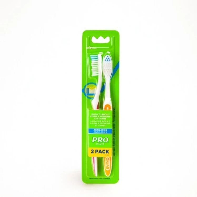 Cepillo Dental Pro Deluxe 2 Pack x 6