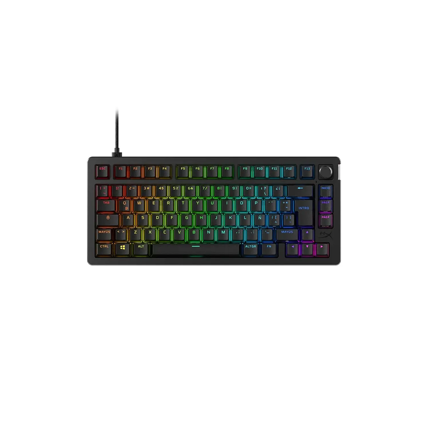 Teclado Hyperx Alámbrico Mecánico Alloy Rise Negro