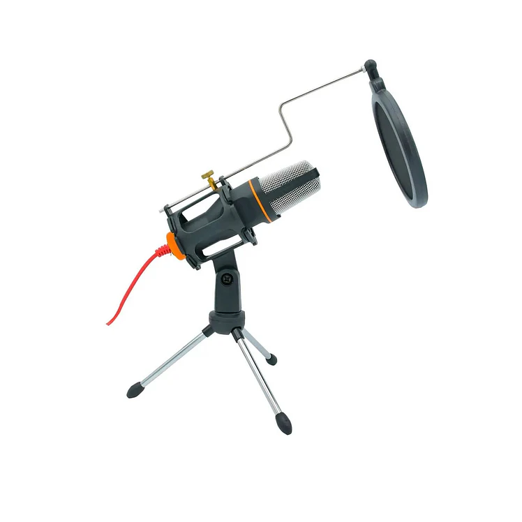 Kit Vta Micrófono Plug 3.5 Con Filtro Y Trípode