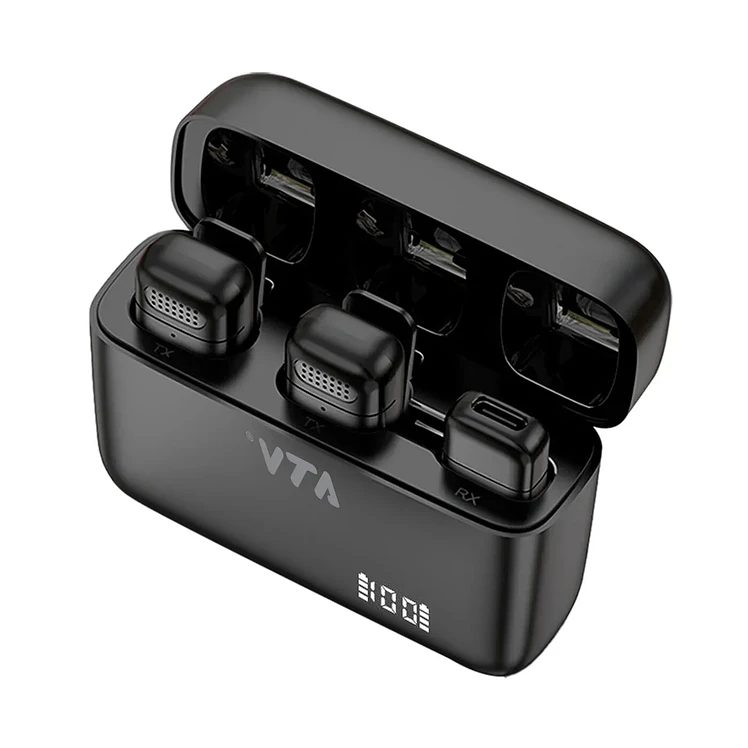 Kit Vta X 2 Micrófono Inalámbrico Negro