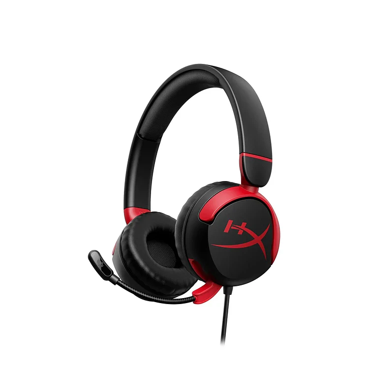 Audifonos Hyperx Diadema Cloud Mini Kids Anc Negro Rojo