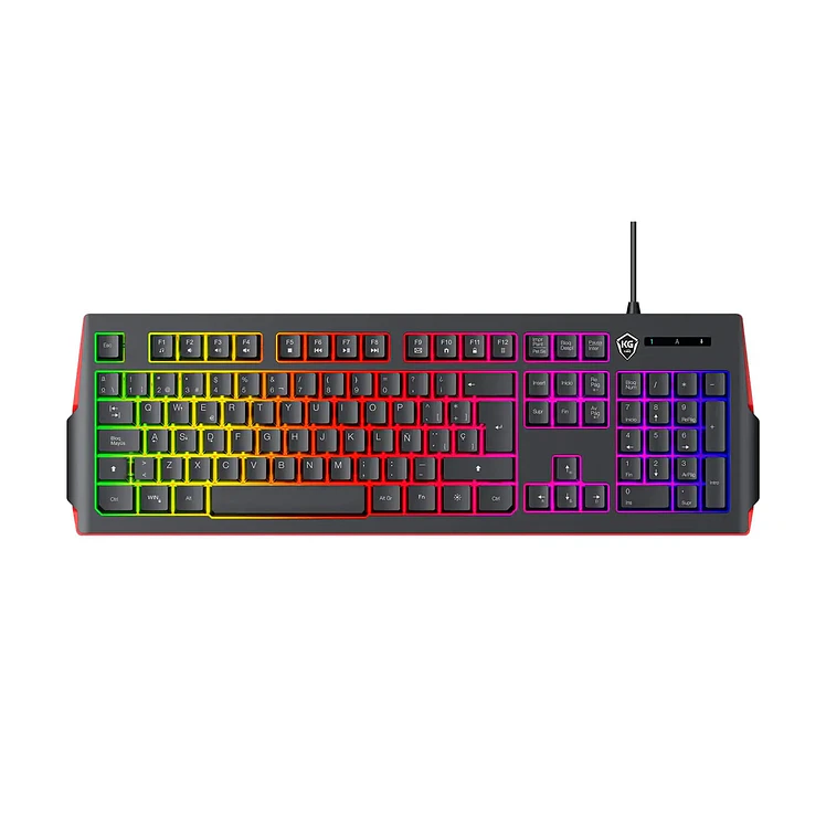 Teclado Kalley Alámbrico Gaming Negro Rojo