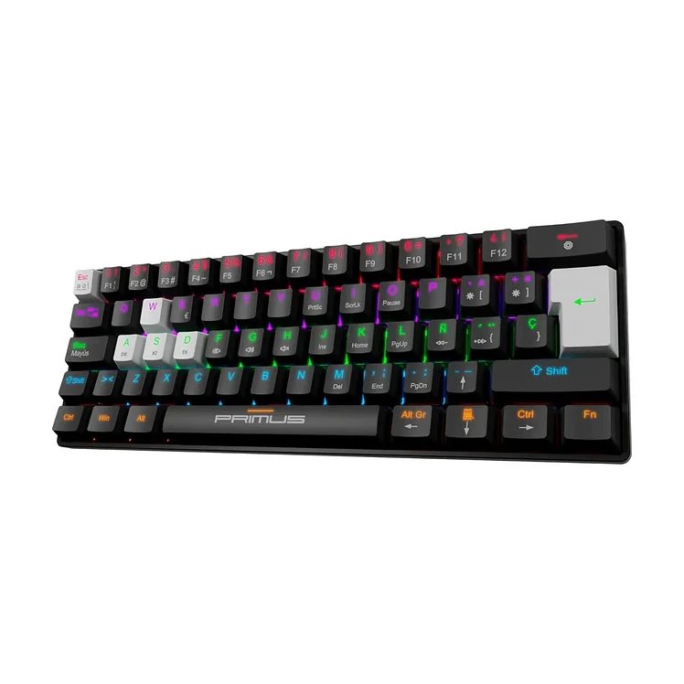 Teclado Primus Alámbrico Mecánico Gaming Ballista 61T Negro