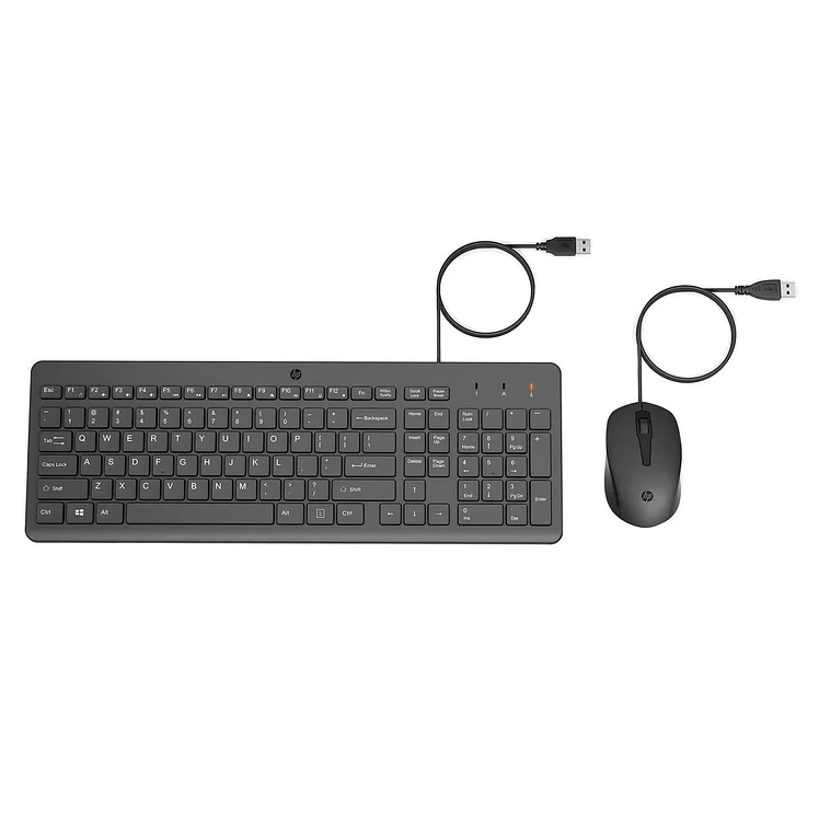 Combo HP Alámbrico Teclado Más Mouse 150 Negro