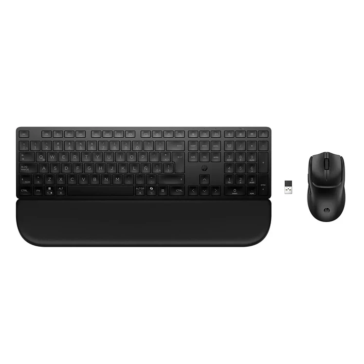 Combo HP Inalámbrico Teclado Reposamanos Más Mouse 580 Negro