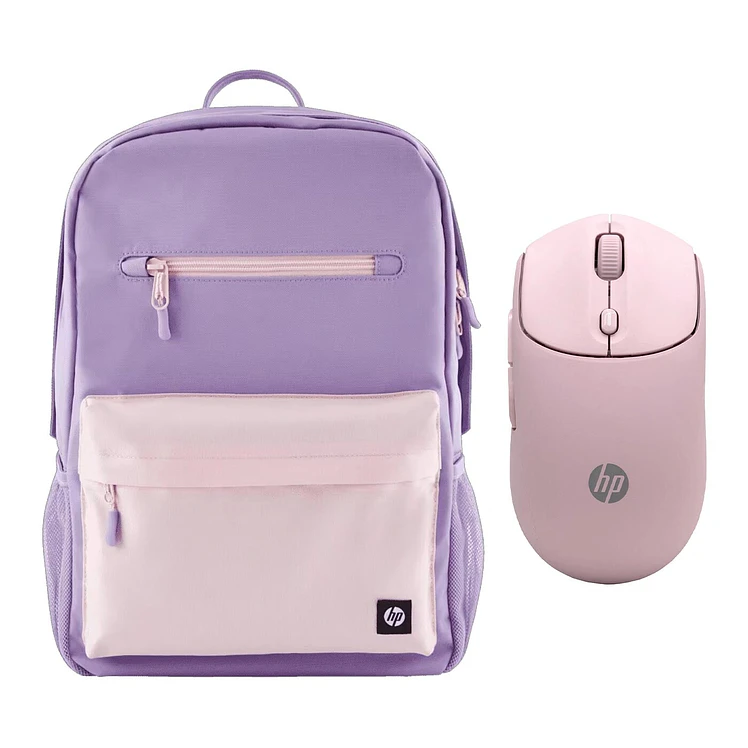Combo HP Morral Campus 15 Más Mouse 400 Rosado