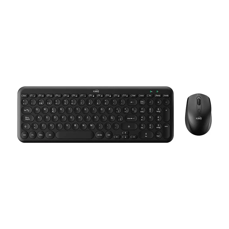 Combo Kalley Inalámbrico Teclado Más Mouse Negro Mate