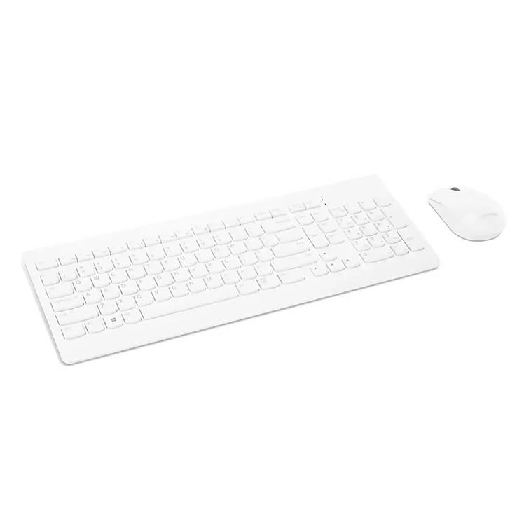 Combo Lenovo Teclado Y Mouse Inalámbrico Rgb 510 Blanco