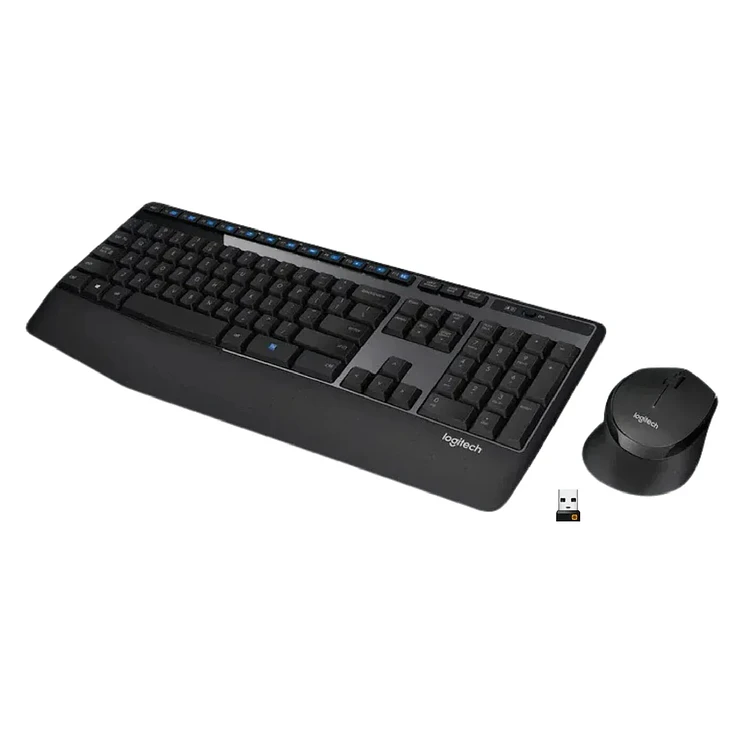 Combo Logitech Ergonómico Teclado Más Mouse Mk345