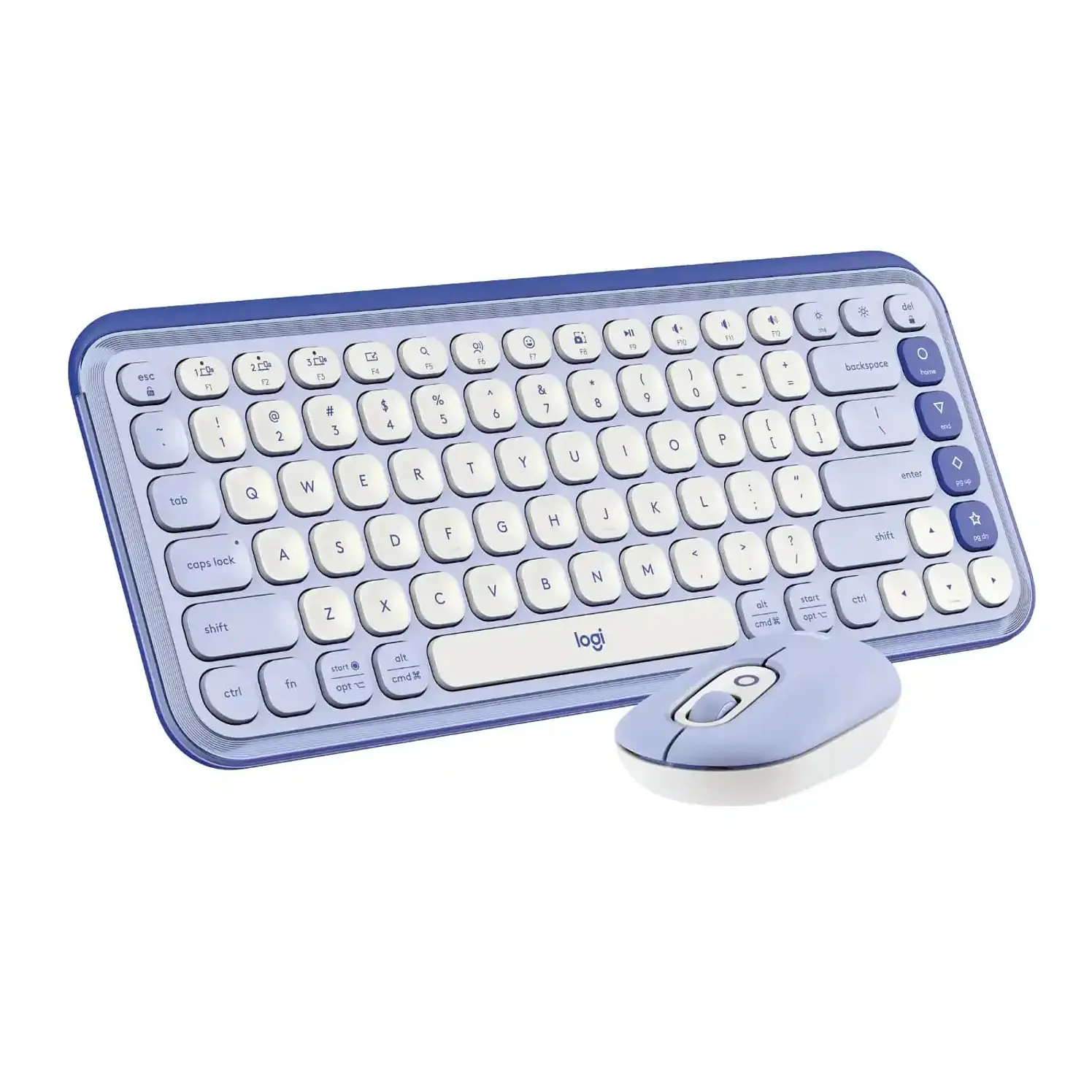 Combo Logitech Inalámbrico Teclado Más Mouse Pop Icon Morado