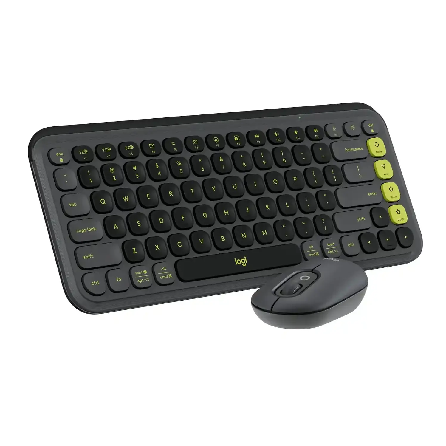 Combo Logitech Inalámbrico Teclado Más Mouse Pop Icon Negro